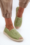 Класичні жіночі еспадрільї зеленого кольору