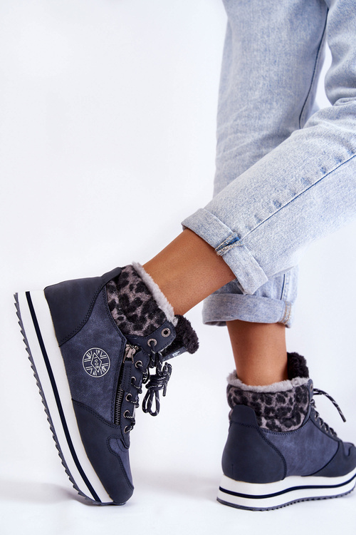 Жіночі теплі черевики Lee Cooper LCJ-22-31-1450 Темно-сині