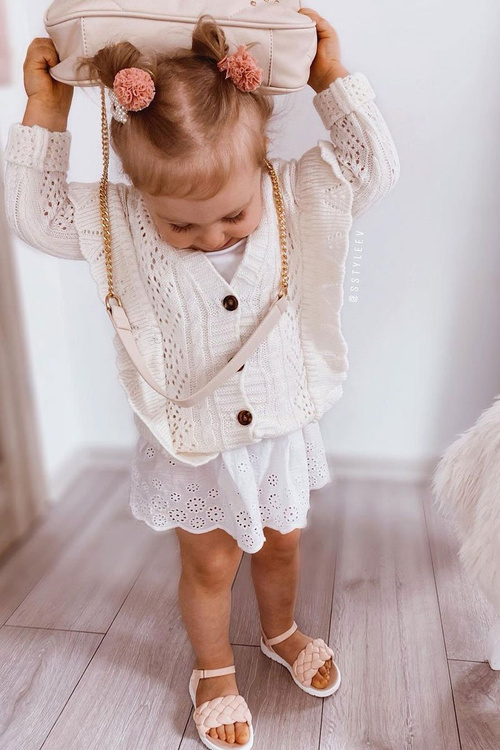 Дитячі плетені босоніжки Pink Adella