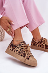 Жіночі Кросівки З Декором На Платформі Леопардові Коричневі Eanneth