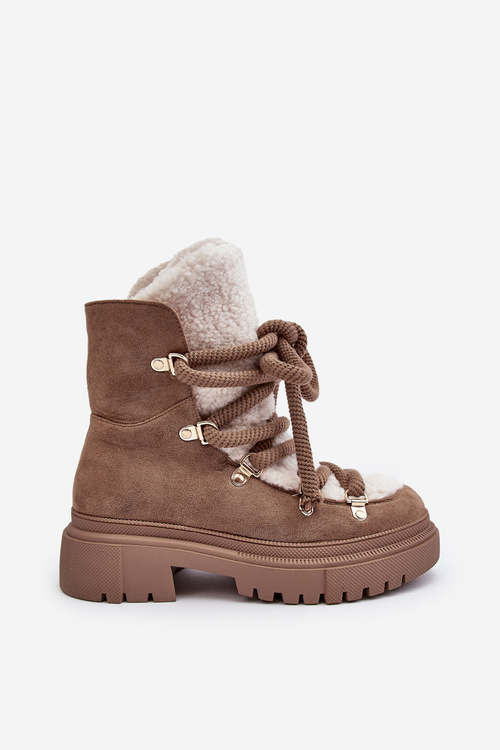 Жіночі снігові черевики Trappers із бежевою шнурівкою Shala