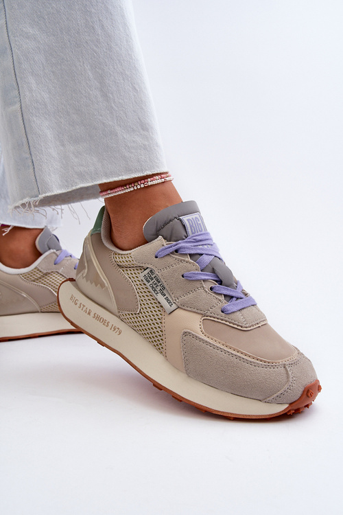 Жіночі кросівки на платформі з системою Memory Foam Big Star NN274681 Бежеві