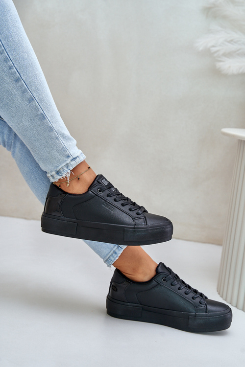 Теплі жіночі кросівки на платформі Big Star OO274A555 Чорні