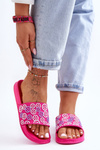 Жіночі тапочки зі смайликами фуксія Cosette