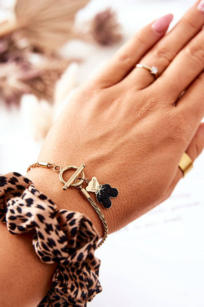 Браслет з підвіскою Ведмедик Golden Lizz