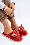 Жіночі тапочки з хутром і оленячим червоним соп'я