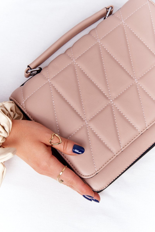 Жіноча стьобана сумка Monaco Nude