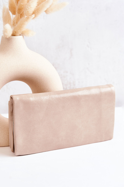 Великий шкіряний гаманець Бежевий Родос