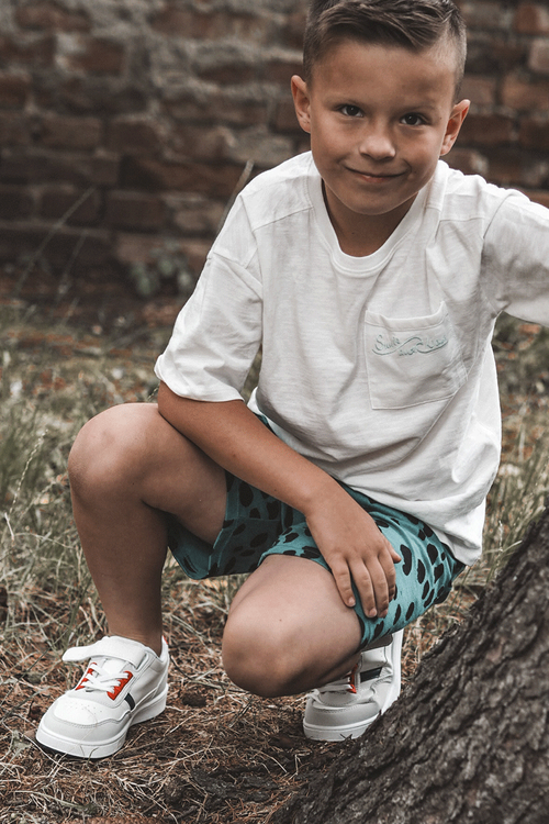 Класичне дитяче спортивне взуття біло-червоний Marlin