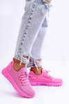 Жіноче спортивне взуття без шнурівки Кросівки рожеві Rosett