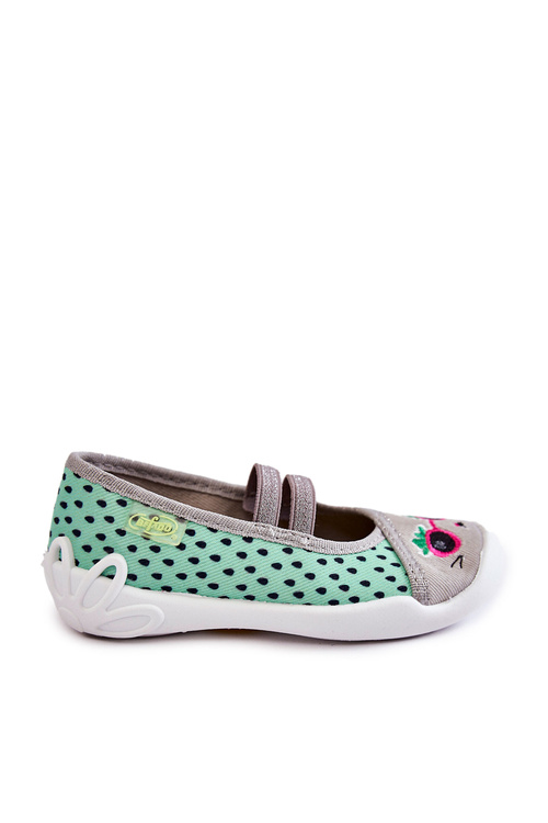В'єтнамки Ballerinas Befado Cats 116X304 Grey-Green