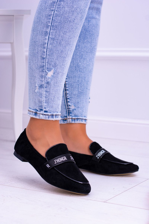 Чорні жіночі мокасини Lu Boo Horten