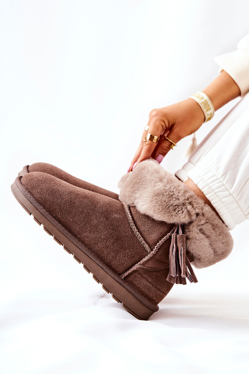 Снігові чоботи Fringed Brown Sorella