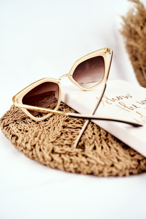 Жіночі сонцезахисні окуляри Gold Prius PR-V07 Brown Beige Gradient