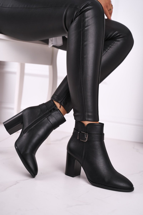 Чоботи жіночі на високих підборах Sergio Leone чорні BT509