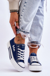 Жіночі кросівки на платформі Lee Cooper LCW-23-31-1803L темно-сині