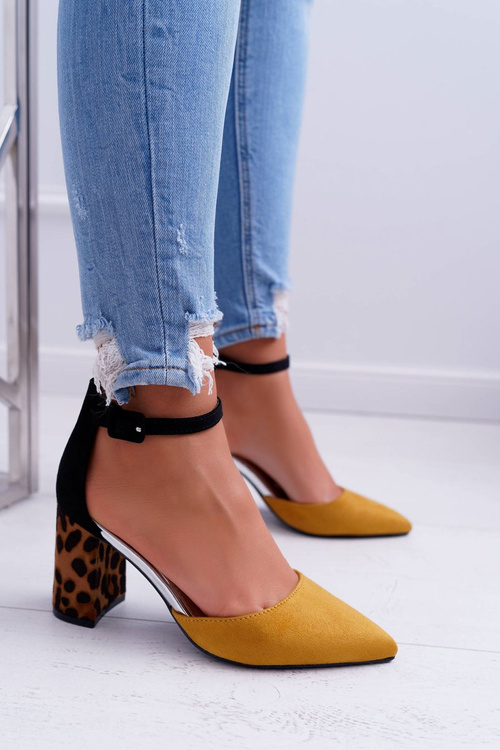 Жіночі босоніжки на шпильці Panther Yellow Ferri