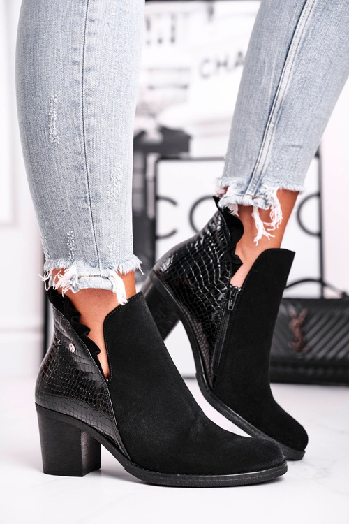 Жіночі шкіряні черевики Maciejka Black 04833-01