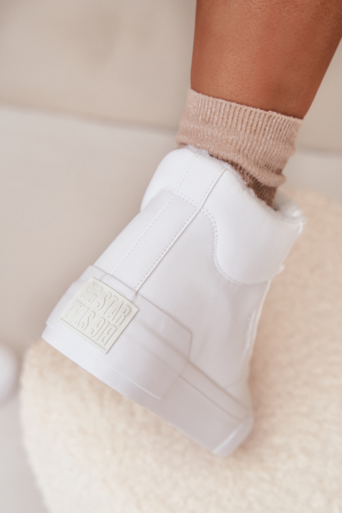 Утеплені Жіночі Кросівки На Платформі Big Star OO274794 Білі