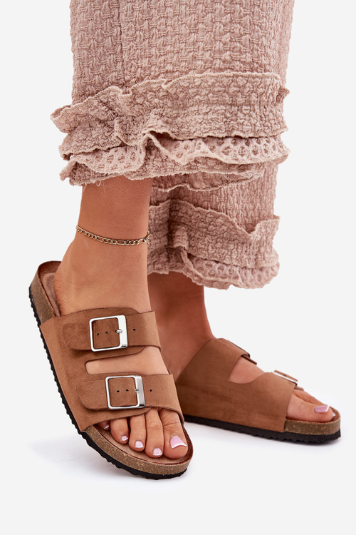 Жіночі сандалі на корковій платформі з пряжками Camel Evisolla
