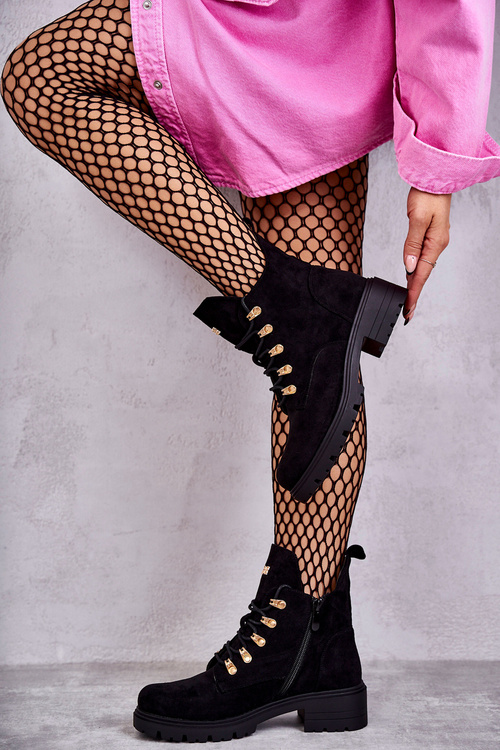 Класичні жіночі замшеві чоботи Telma чорного кольору