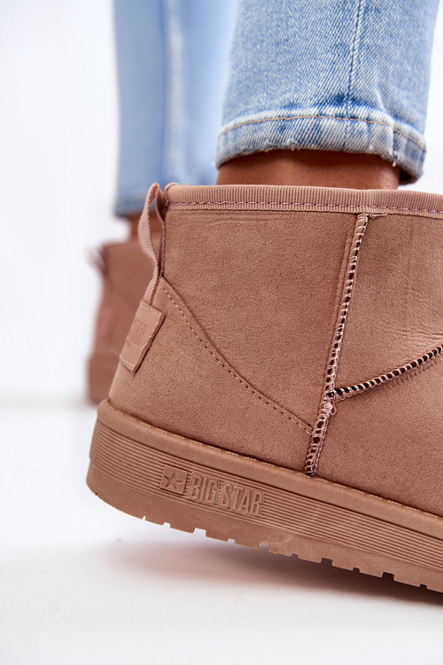 Жіночі теплі зимові черевики Big Star KK274293 Світло-рожеві