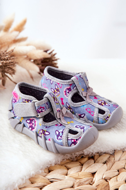 Чоботи Befado Velcro 190P093 Сіро-блакитні