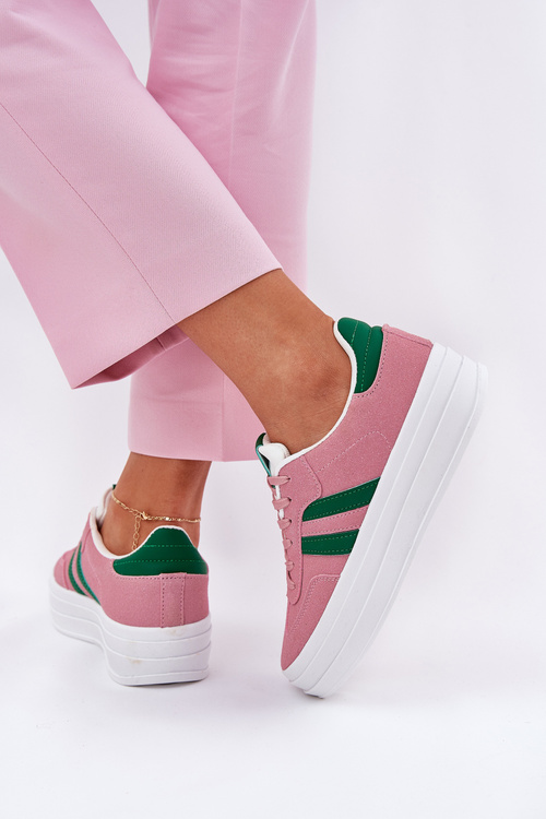 Стильні Жіночі Кросівки На Платформі Рожеві Silavia