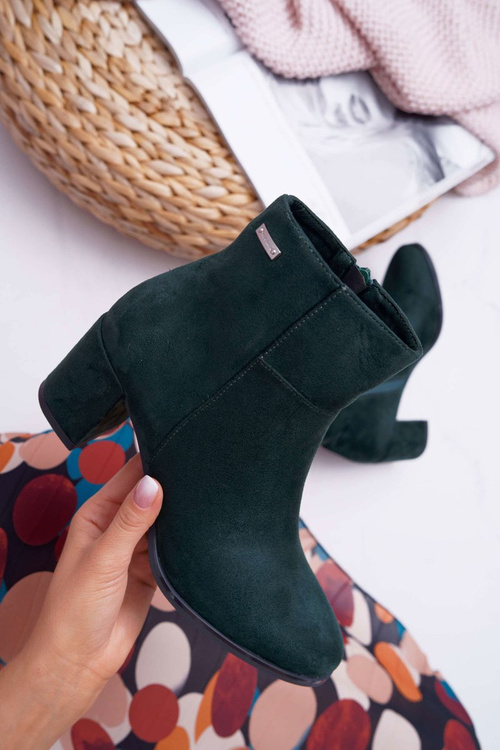 Чоботи жіночі на підборах Sergio Leone Green BT522