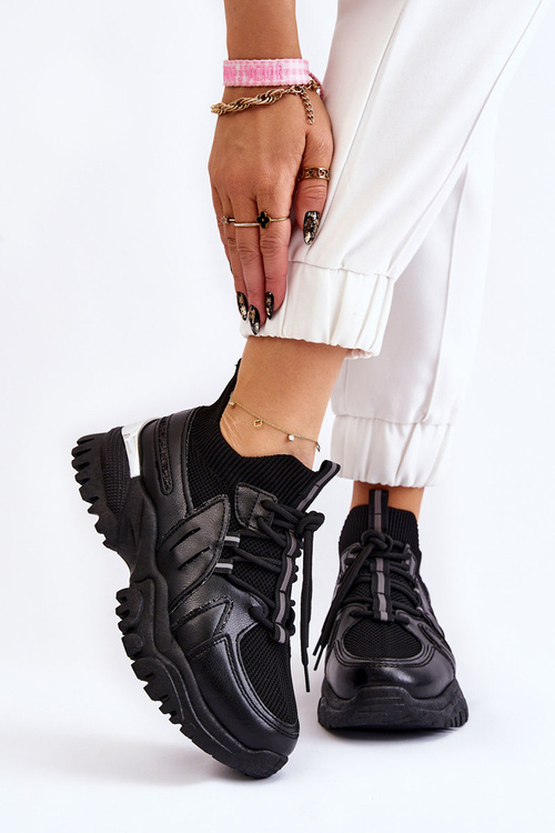 Жіноче спортивне взуття без шнурівки Black Berna