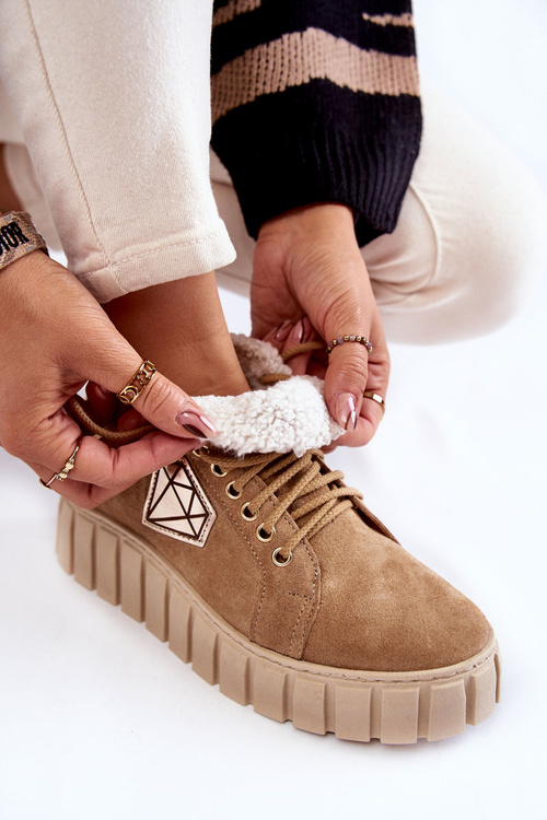 Замшеве спортивне взуття Lewski Shoes 3252/N, бежевий