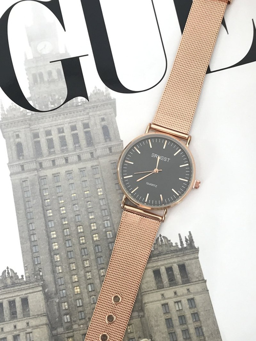 Жіночий годинник Ernest Lena Pink Gold