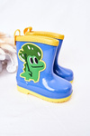 Дитячі резинові чоботи під крокодил синього кольору