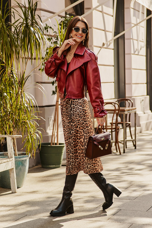 Шкіряні елегантні чоботи на високих підборах ізольовані D&A CR42-118 Чорні