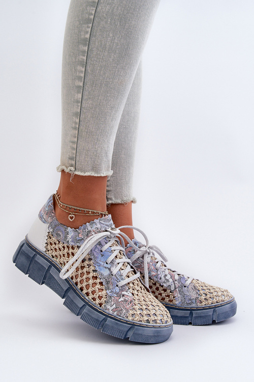 Жіночі шкіряні черевики Maciejka 05850-06 Сині