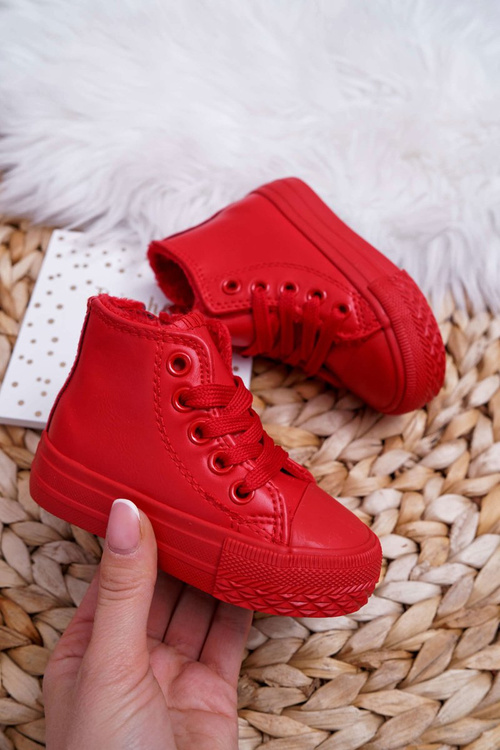 Дитячі утеплені високі кросівки Red Filemon