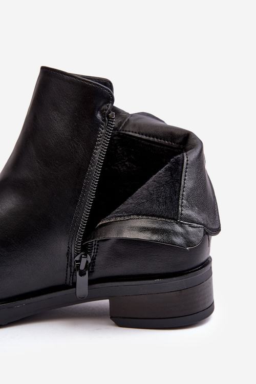 Жіночі шкіряні черевики Vasica чорного кольору