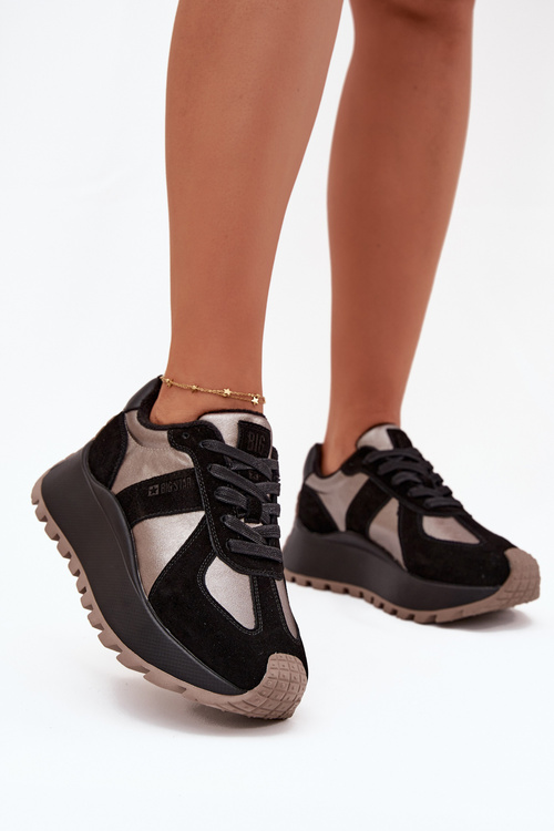 Жіночі Замшеві Кросівки З Утепленням На Платформі Big Star OO274A217 HI-POLY SYSTEM Чорні