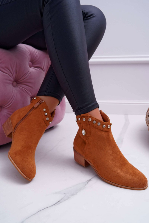 Жіночі ковбойські чоботи на плоскій підошві з цирконієм Camel Patti