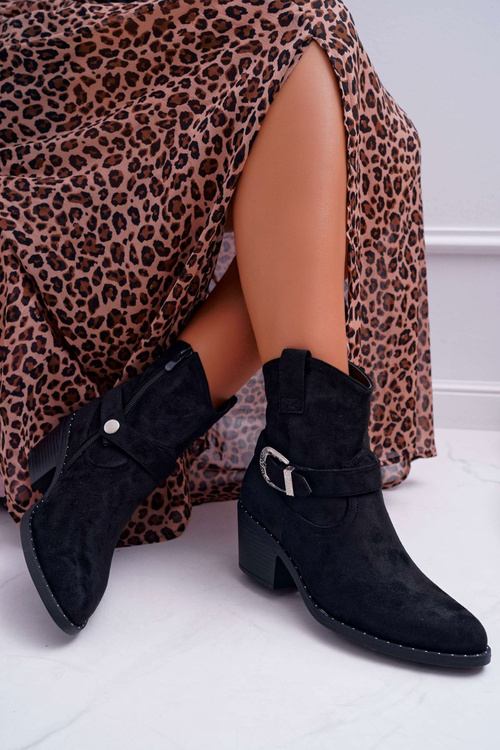 Жіночі чоботи на підборах Чорні Arraso