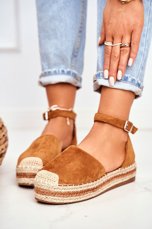 Жіночі еспадрільї на платформі Straw Camel Toca Toca