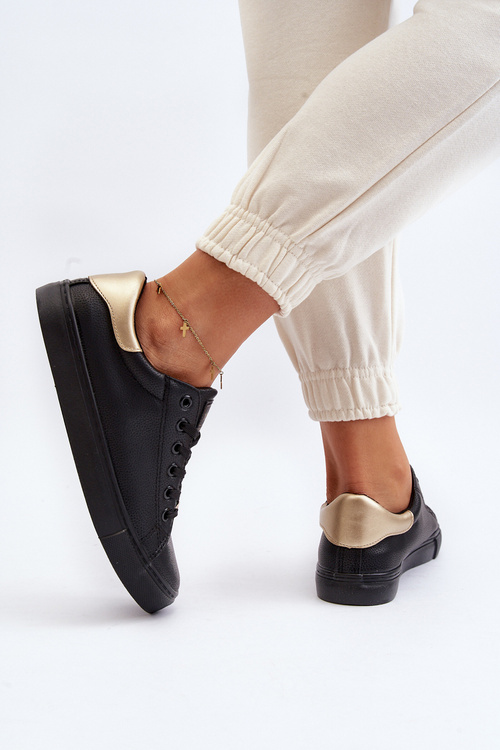 Жіночі кросівки з еко шкіри Tiraelle чорного кольору