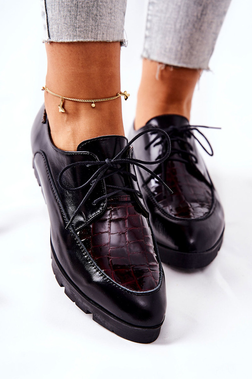 Шкіряні напівчеревики Monnari M73/1 Чорні