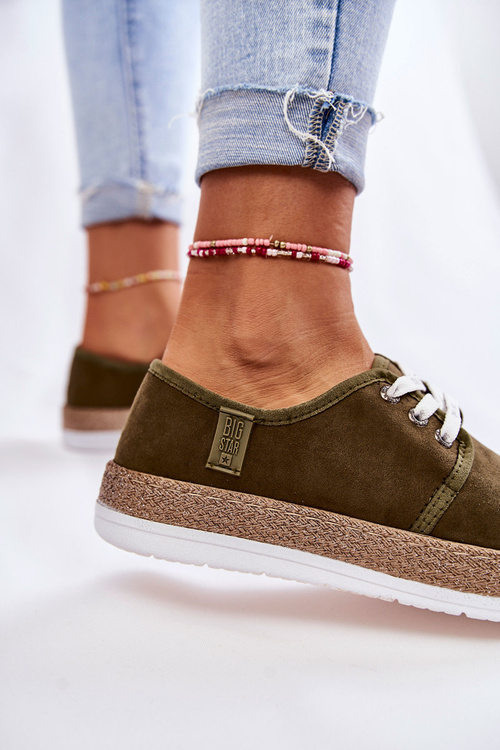 Жіночі низькі кросівки Memory Foam System Big Star KK276007 Хакі