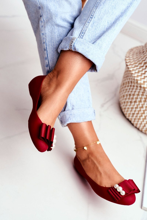 Гумові балерини з бантом Red Joleen