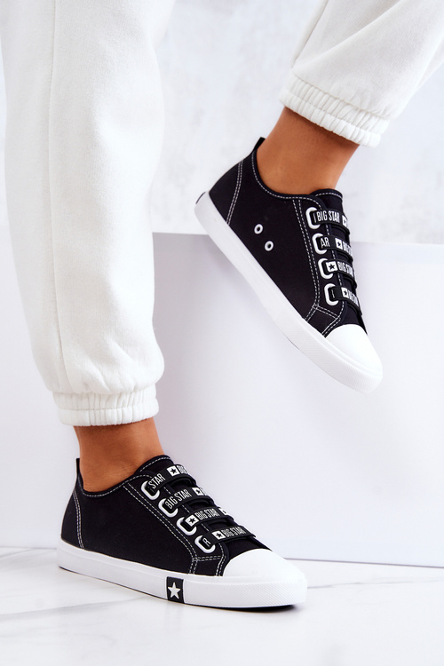 Жіночі кросівки зі шнурком BIG STAR HH274098 Чорні