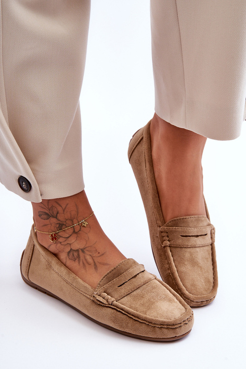 Жіночі замшеві мокасини коричневого кольору Lenvie