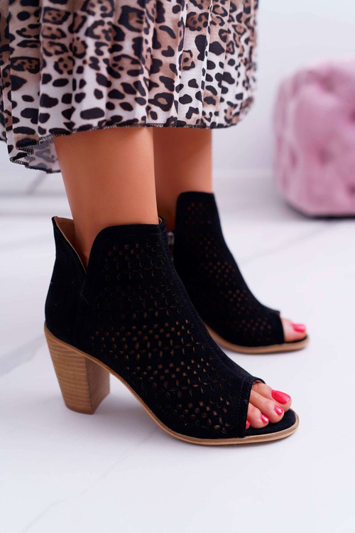 Жіночі черевики на шпильці Весна Чорні Matty2