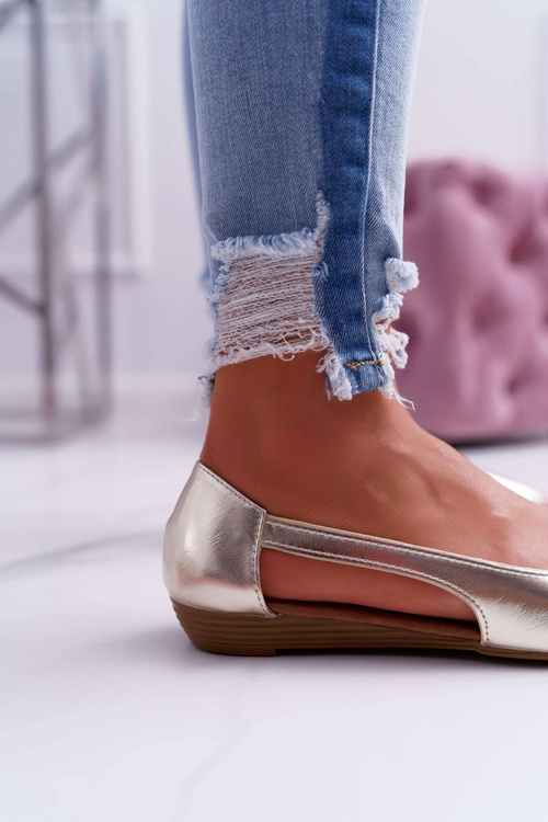 Жіночі балетки з відкритим носком Gold Ereli