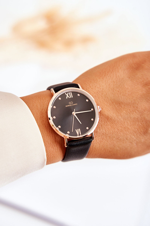 Модний жіночий ремінь для годинника Giorgio & Dario Black